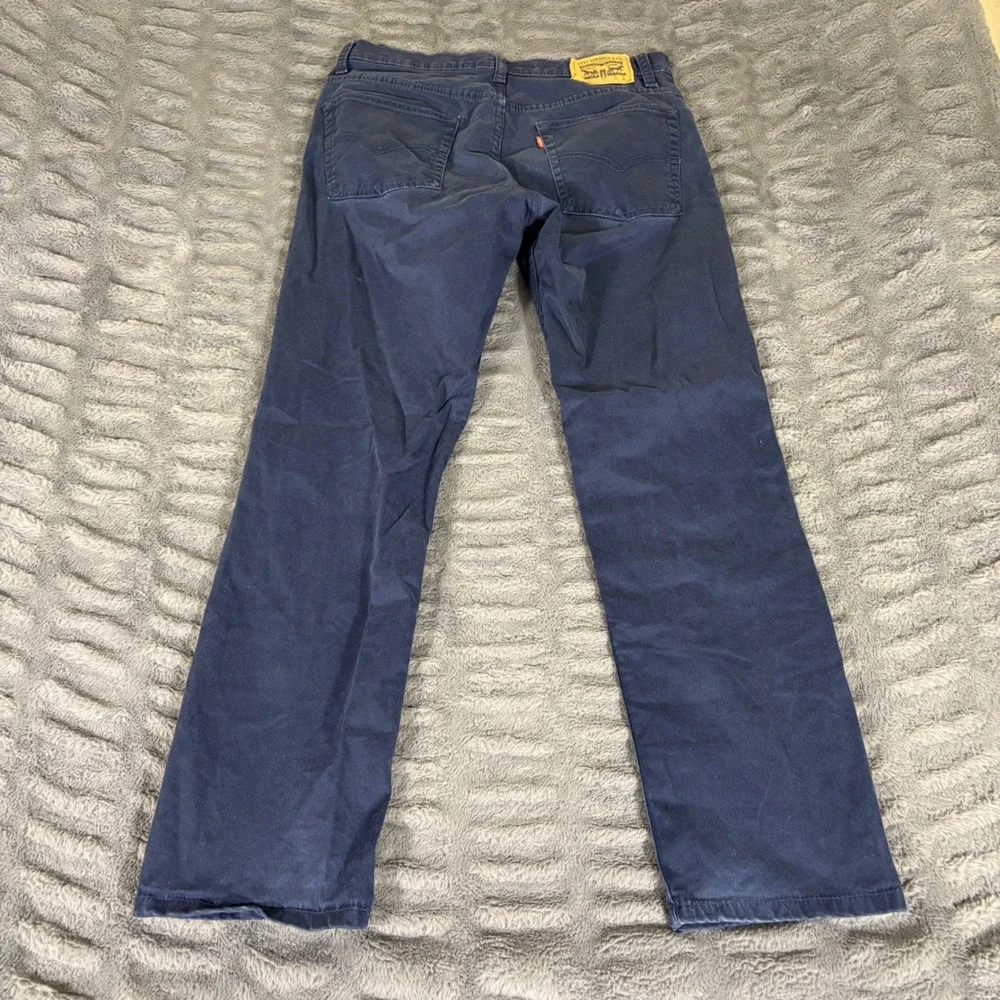 Levis 511 Slim Navy Blue Chino Pants Boys 16 Husky 34x28 Stretch Twill AR460